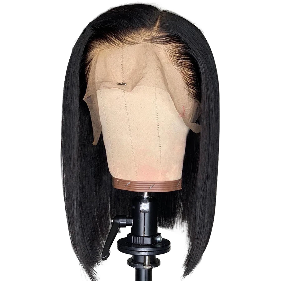 

Maxine Short Blunt Cut Bob Wig Straight Lace Front Human Hair Wigs For Black Women 8-14inch Preplucked With Baby Hair 13x4