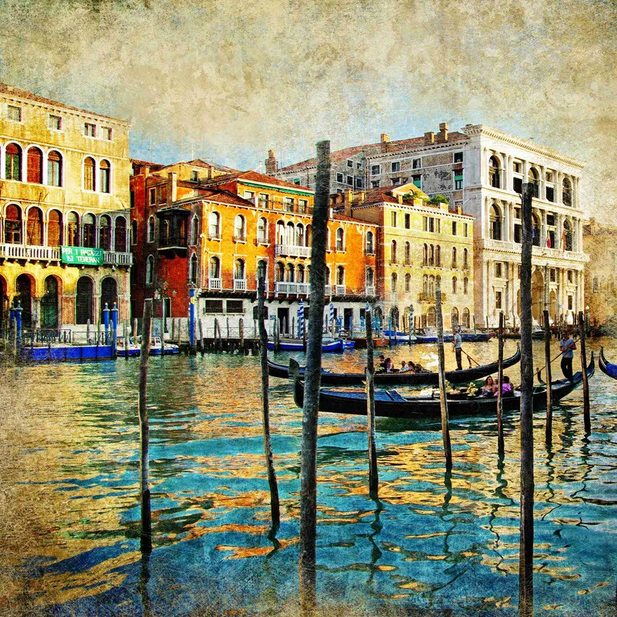 free shipping impression water city seascape canvas prints oil painting