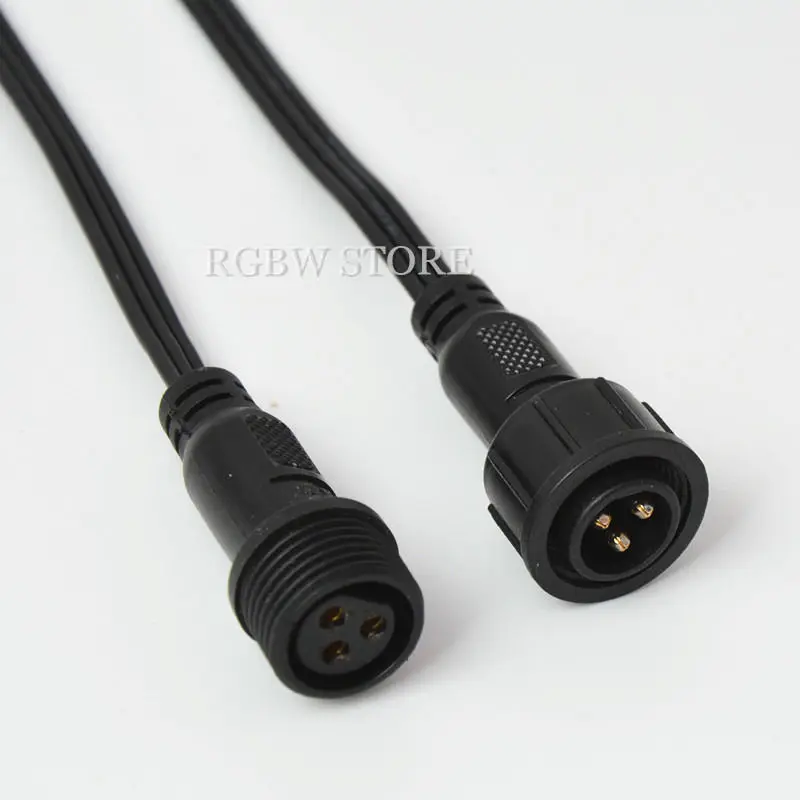 

2~100 Sets 3Pin Black Waterproof LED Connecter For WS2811 led Strip Module Light