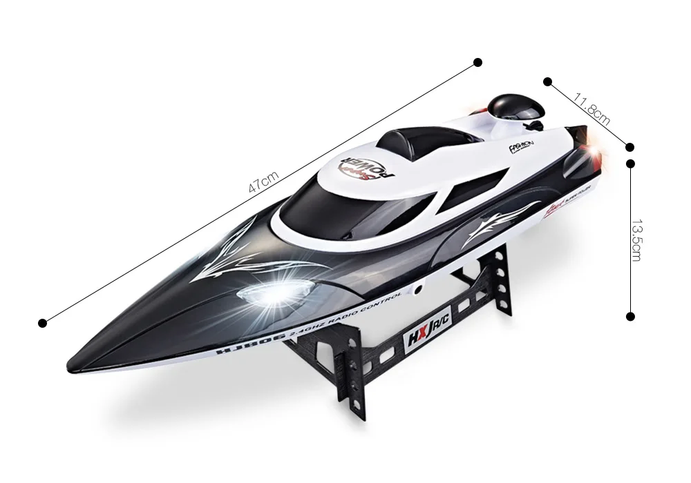 HJ806 жестокие 4 канала 2,4 г 35 км/ч Высокое скорость дистанционное управление лодка с Функция ночного освещения для детей подарок воды игрушка