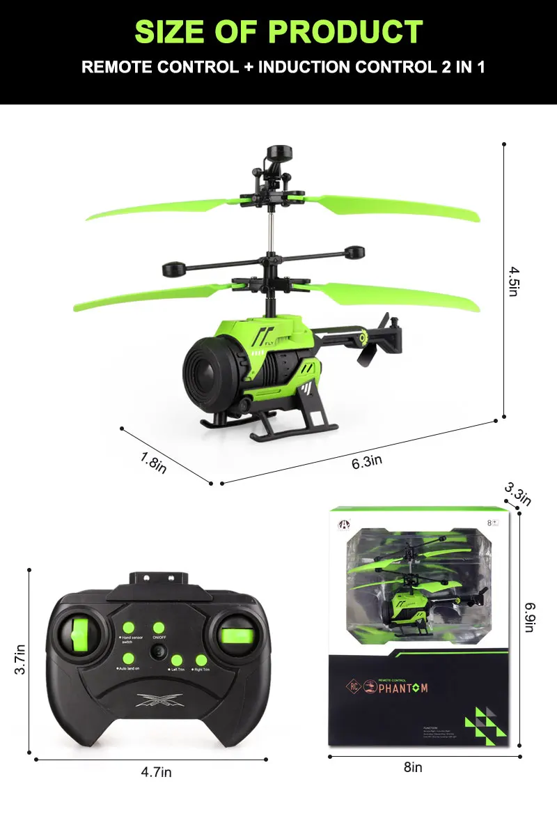 Индукционный вертолет RC вертолет 2CH летательный аппарат беспилотный инфракрасный индукционный вертолет со светодио дный подсветкой