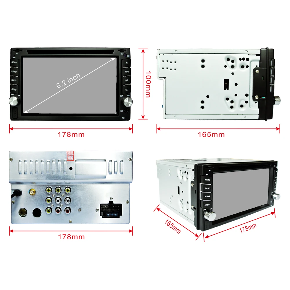 Excellent Car Multimedia Player Car 2DIN DVD GPS Navigation Car Stereo Radio GPS Bluetooth USB/SD Universal Player video Control  LC0353 4