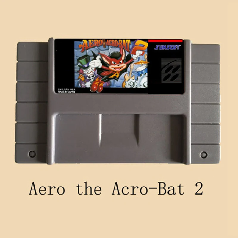 

Aero the Acro-Bat 2 16 bit Big Gray Game Card For NTSC/PAL Game Player
