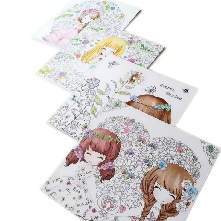 Beautiful Flower Coloring Book Secret Garden Coloring Book For Relieve Stress Graffiti Painting 100 Pages