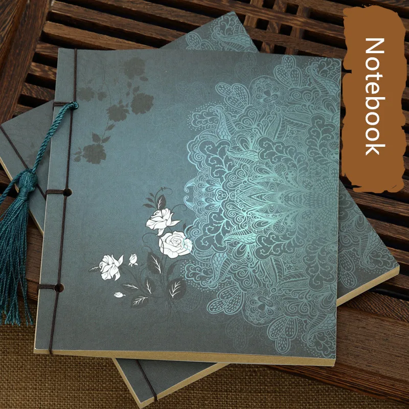 

Free shipping Represatation tsmip chinese style notebook stationery vintage notepad all blank paper daily memos vintage book