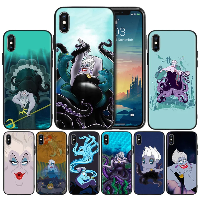 

Ursula The Little Mermaid Soft Black Silicone Case Cover for iPhone 7 8 XS Max XR X 6 6S 5 5C 5S SE Plus