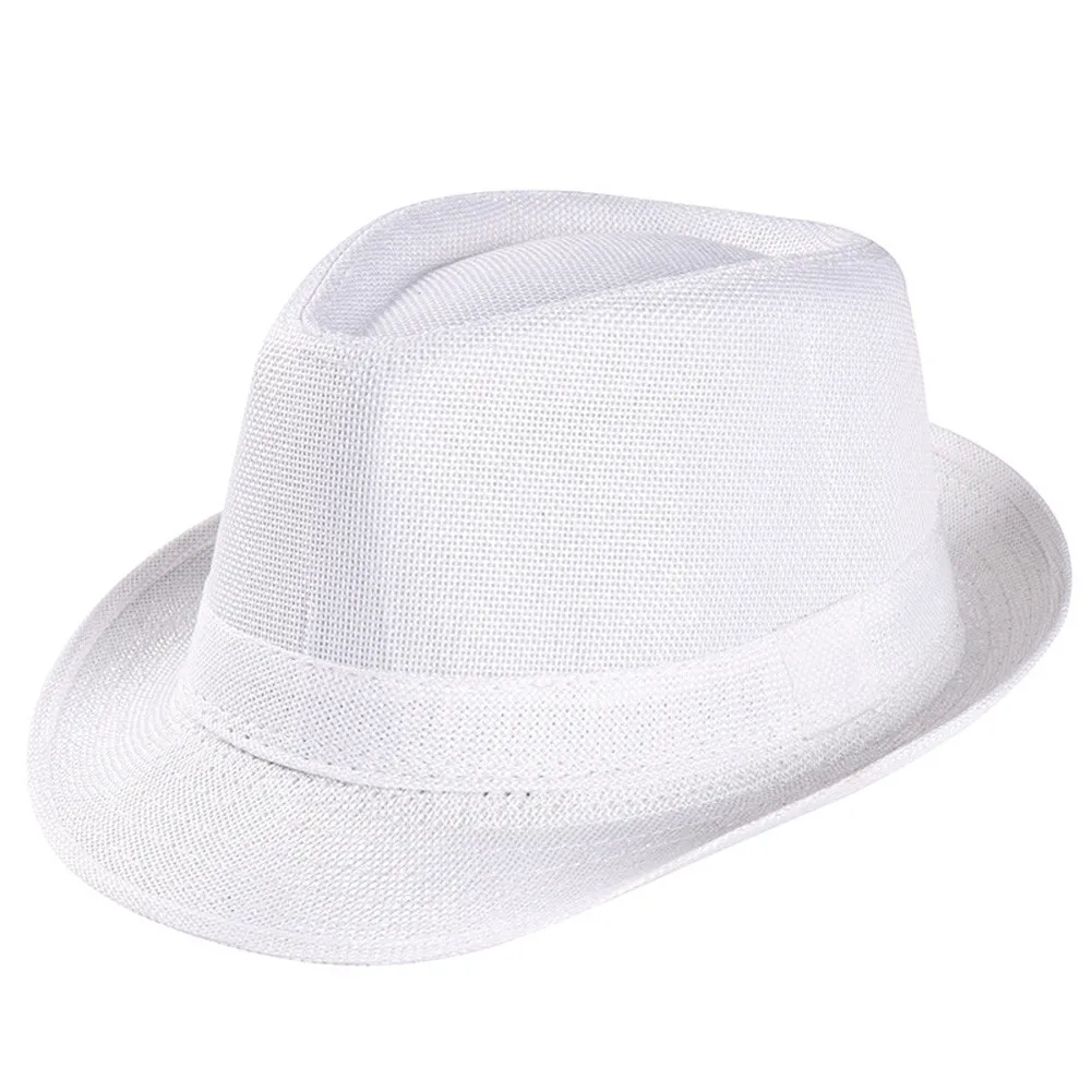 1pc unisex Men Women grass Fedora Wide Brim Straw Cap Unisex Panama Summer Beach Sun Hat,capes for men Casual cap