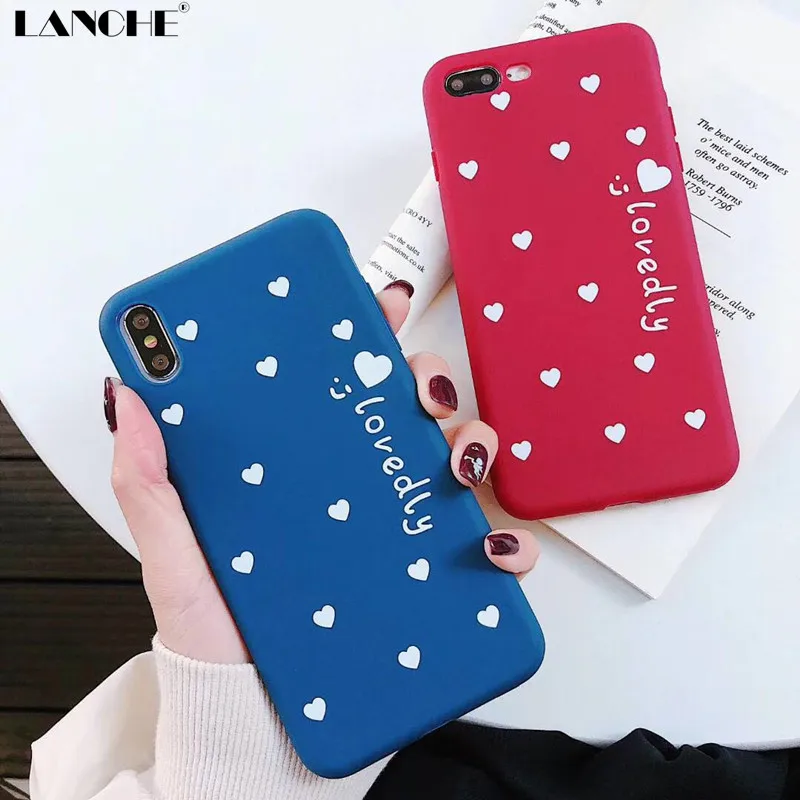 

LANCHE Heart Phone Case For Huawei P20 Pro Case Soft Silicone Phone Cover For Huawei Mate 10 Case On Honor 10 9 V10 Nova 2s 3