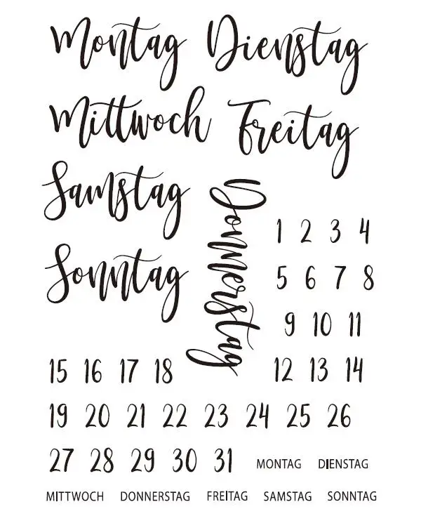 ZFPARTY German Dates Transparent Clear Silicone Stamp for DIY scrapbooking/photo album Decorative card making | Дом и сад
