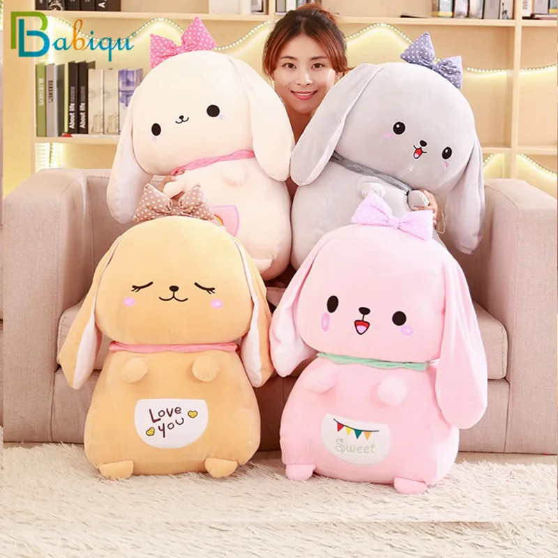 

Babiqu 1pc 50/60cm Cute Lop Ears Rabbit Plush Toy Stuffed Soft Animal Pillows Baby Kids Appease DOLL Birthday Christmas Gift