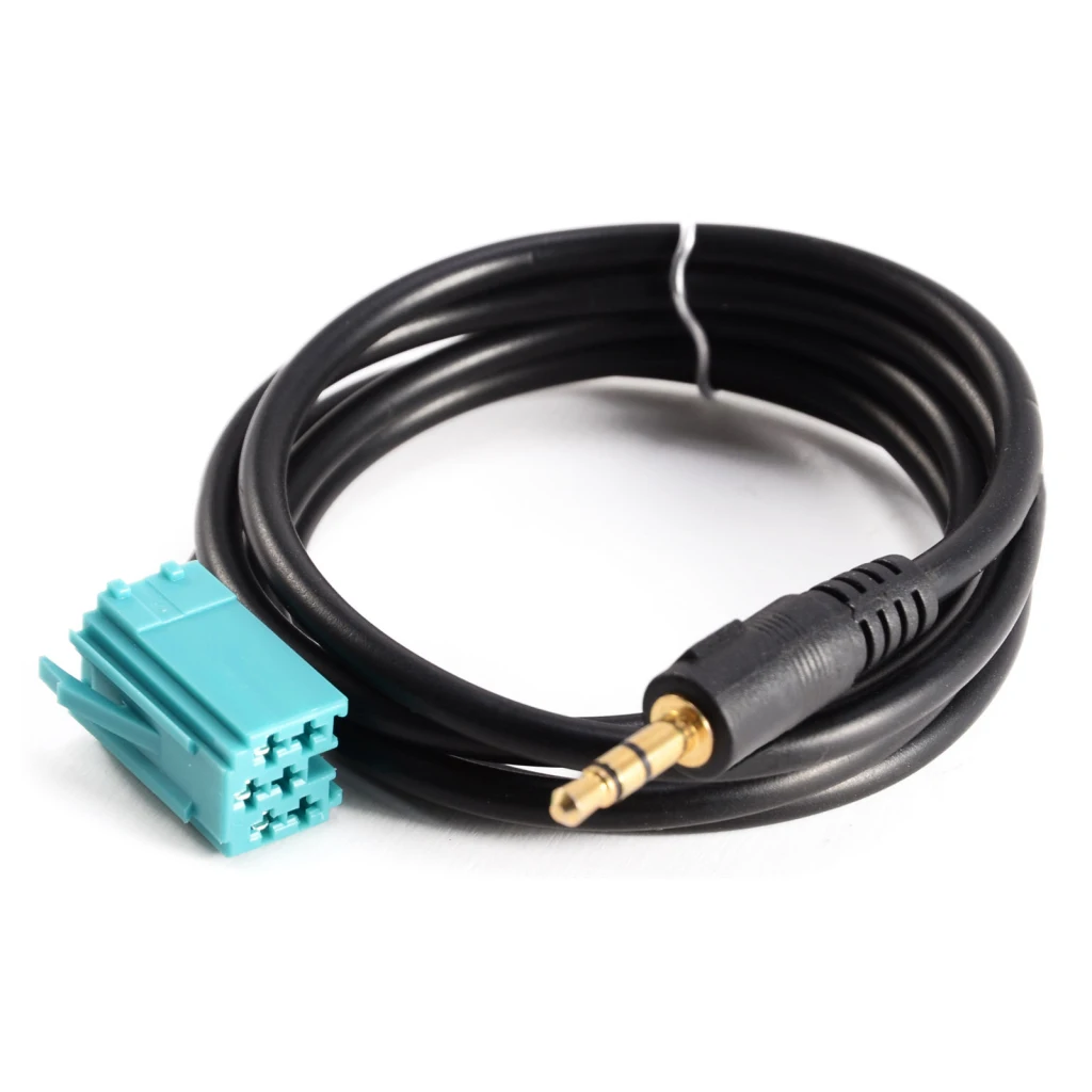 

1 Pcs Cars 3.5mm AUX CD Stereo Audio Line Input Cable For Renault Clio Espace Megane Scenic Traffic Twingo 20052-2011 PVC&Copper
