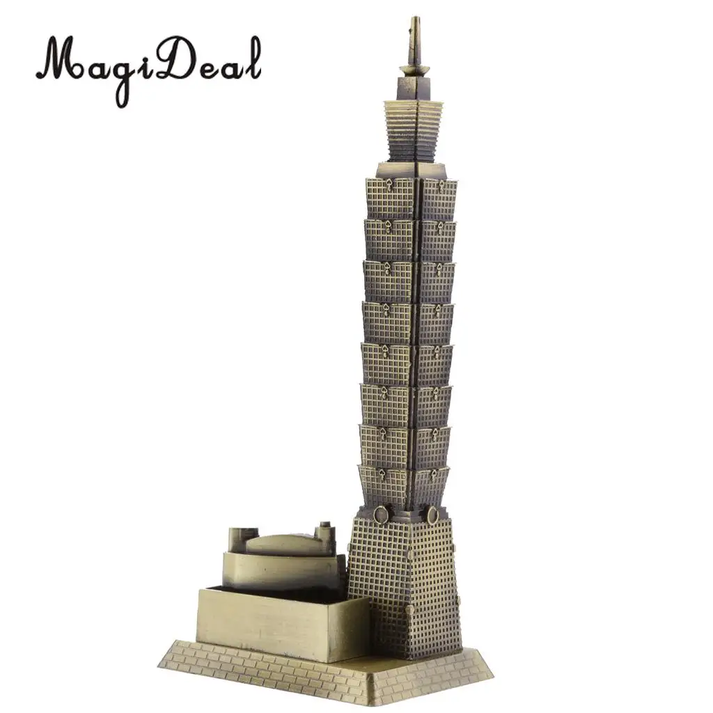 MagiDeal Taipei 101 Tower Building Architecture Model of Taiwan Desktop Ornament for Bedroom Home Bars Cafes Restaurants