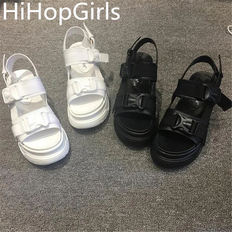 

HiHopGirls New Summer Ladies Clunky Sneaker Thick-bottomed Open Toe Buckle Sandals Casual Sports Shoes Fashion Wild Dad Shoes