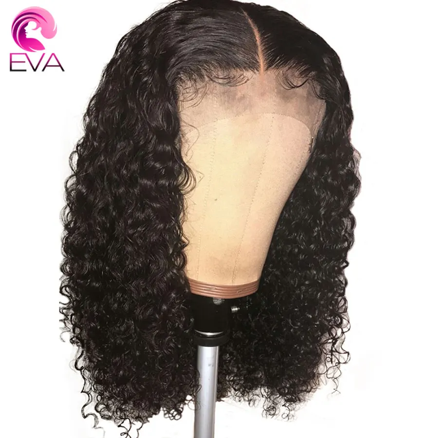 Эва(этиленвинилацетат) вьющиеся Синтетические волосы на кружеве человеческих волос парики с детскими волосами предварительно вырезанные бразильские 13x6 Синтетические волосы на кружеве парик для Для женщин натуральные черные волосы Remy