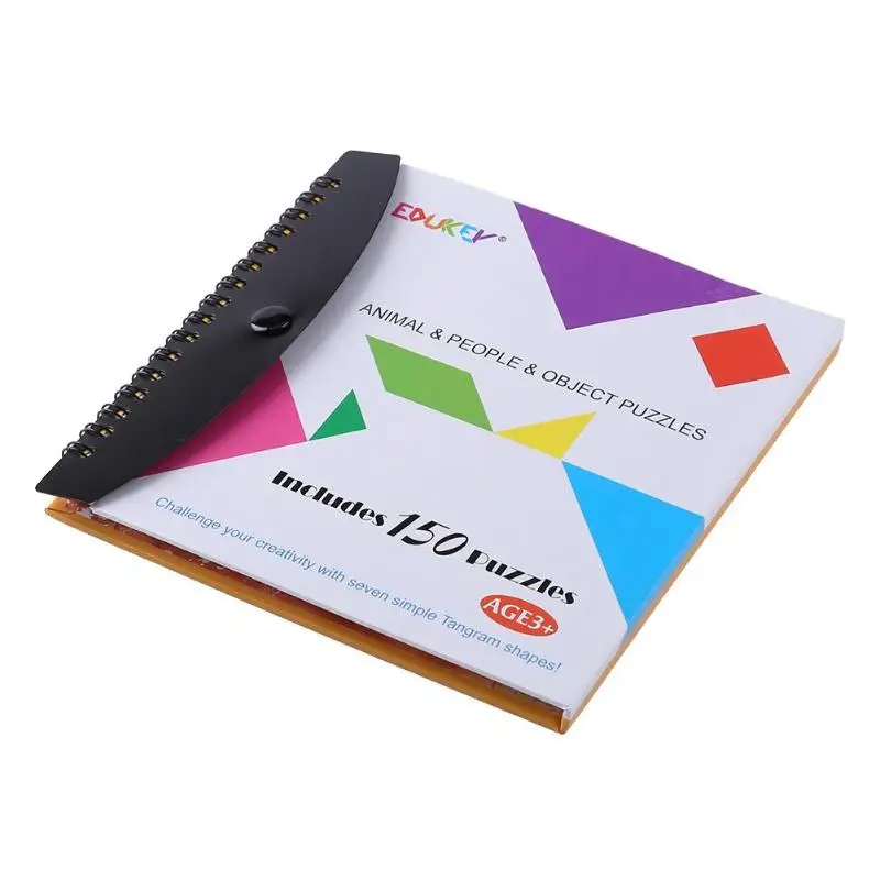 150 шт. Магнитные пазлы Tangram детские игрушки вызов ваш IQ Волшебная Книга набор Дети Обучающие игрушки для детей