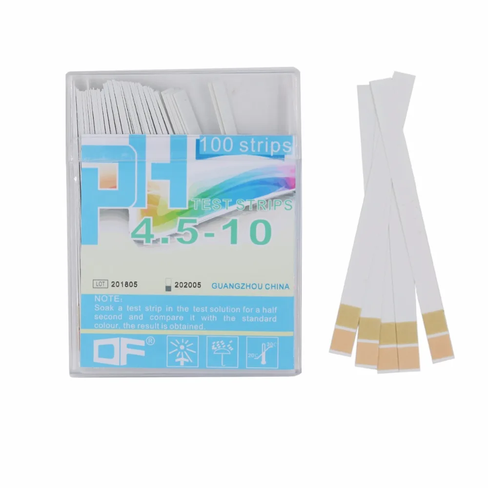 

pH Test Strips 100 strips Tests pH Levels for Alkaline & Acid levels Using water soil and Urine pH Scale 0-6.0 , 4.5-10 20%off