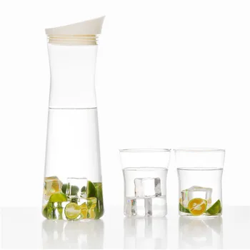 

KCASA 1200ML High Borosilicate Glass Water Pot Kettle Set 1 Pot +2 Cups Drinkware Water Tea Drinking Pot Gift