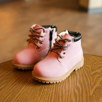 

New Baby Boots Cute Pink Baby Girls Martin Boots for 1-6 Years Old Children Shoes Fashion Boots Kids Work Boots Hot 21-30