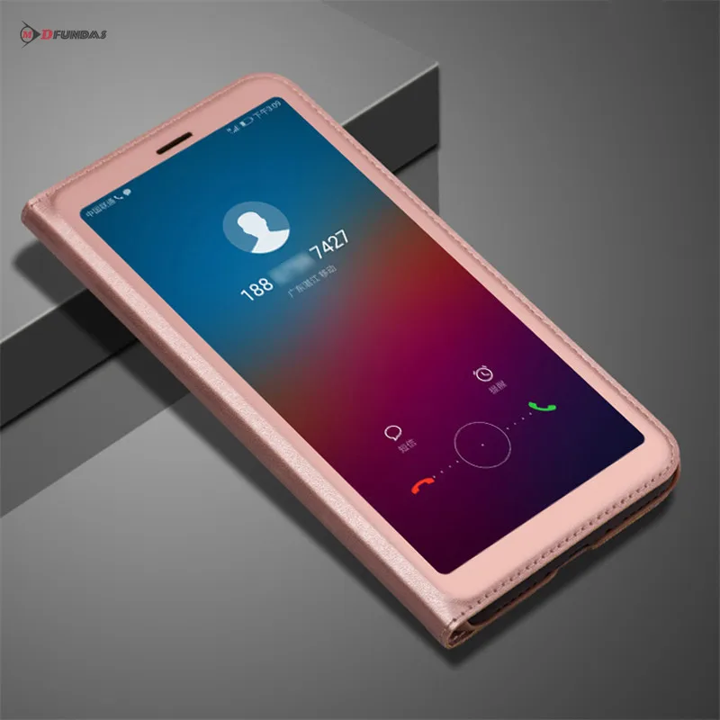 

Coque Case On Honor 7A 7C Pro Cases For Huawei Honor 7C 7A Pro Cover Flip Leather Plastic Hard Hybrid Luxury View Window Black