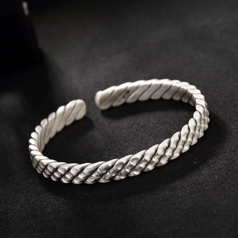 

2018 Sale Armbanden Voor Vrouwen S999 Fine Bracelet Weave Texture Character Joker Restoring Ancient Ways Ms Antique Wholesale