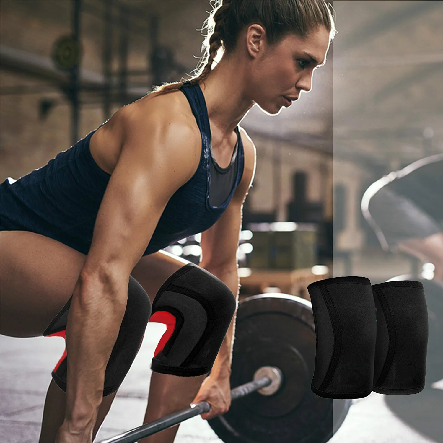 joelheira de neoprene para compressões, corrida e academia
