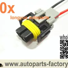 Longyue 20 штук H8 H11 универсальные противотуманные и поворотная Лампа Socket/Скорость Сенсор Разъем Pigtail 10 см провода