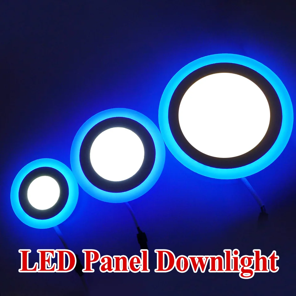 

20pcs/lot Ultra thin LED Panel Downlight 6w 9w 16w Three Model Light Round led panel lights AC85-265V Recessed Ceiling panel
