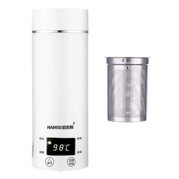 

Portable Travel Electric Water Kettle Mini Thermos Smart Teapot Heating Cup Milk Boiling Boiler Stainless Steel Metal Warmer