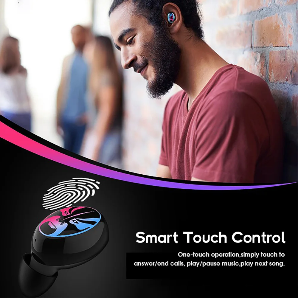 Bluetooth наушники 5,0 E8 TWS беспроводные наушники HiFi 6D стерео громкой связи Управление шумоподавлением Наушники, гарнитура для видеоигр