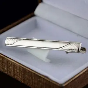 

2017 New Arrival Fashion Man Silver Color Alloy Metal Necktie Clasp Clamp Decor Practical Tie Clip