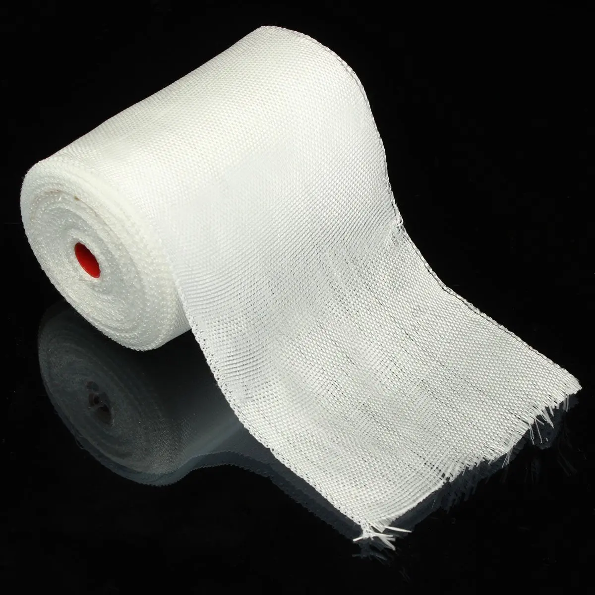 

1Roll White Fiberglass Cloth Tape E-Glass Wide 10cmx30m Long Fiber Plain Weave High Temperature Resistance High Strength