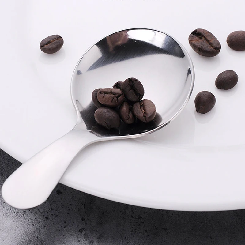 2pcs Stainless Steel Kitchen Spice Condiment Spoons Short Handle Sugar Sault Tea Coffee Scoop Cute Kids Spoon Ice Cream Spoon (4)