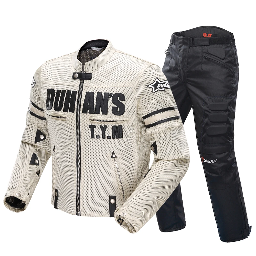 DUHAN, летняя мотоциклетная куртка, Мужская, дышащая, сетчатая, для езды на мотоцикле, мотоциклетная куртка, для тела, защита, для мотокросса, одежда - Цвет: 103 BE And DK02
