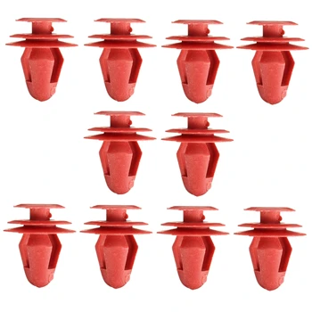 

10x Red Front & Rear Door Trim Panel Board Retainer Clip For Toyota