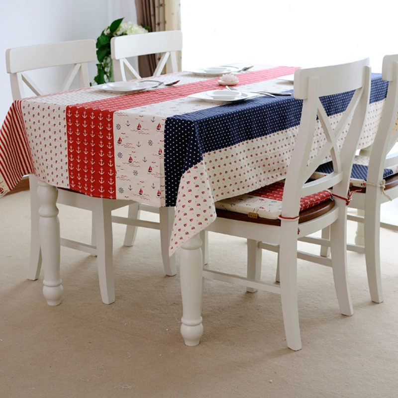 Buy Linen Table Cloth Tableclothe Mediterranean Printed Dining Table Cover