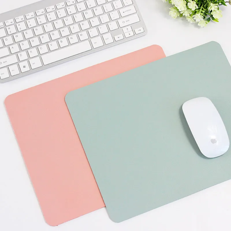 Small Size 240*300*2mm Laptop Mousepad Simple Fresh Small Pure Color PU