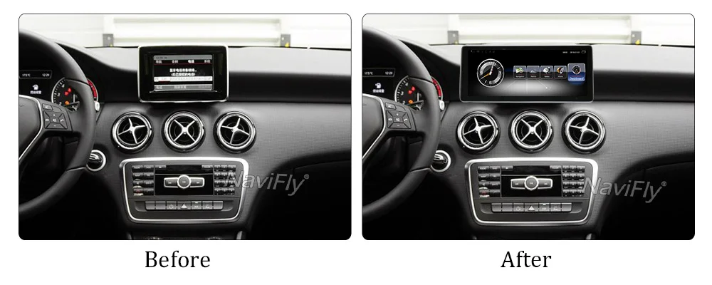 Cheap Navifly 3G RAM 32G ROM Android 7.1 4G LTE Car gps navigator for Mercedes Benz A Calss W176 2013-2015 10.25inch full touch 5