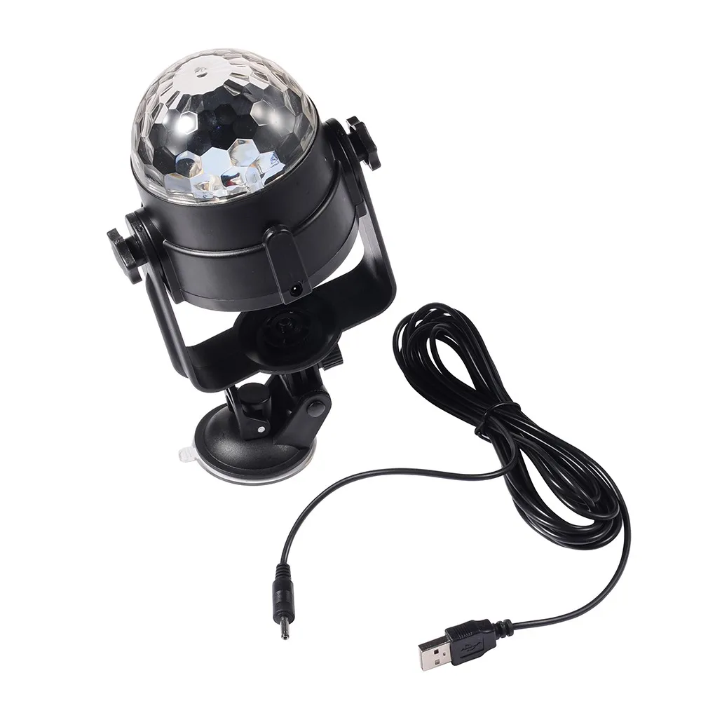 

1 Piece 12V Car DJ Light Colorful Car Audio Lighting RGB Crystal Ball Lamp Bulb