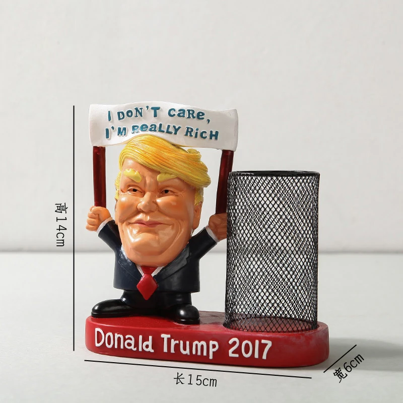 Креативный смоляный кукольный Трамп мультяшный персонаж статуя Модель Кукла