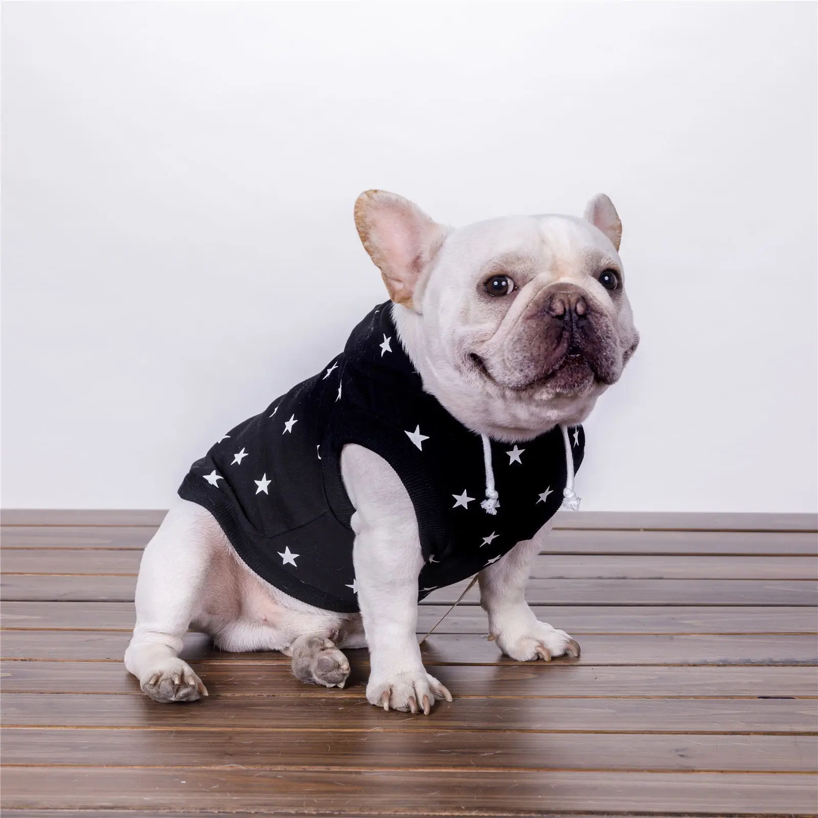 FTHIN хлопок собаки пальто толстовки Одежда французский одежда для бульдога звезды узор собака костюм XS-FB