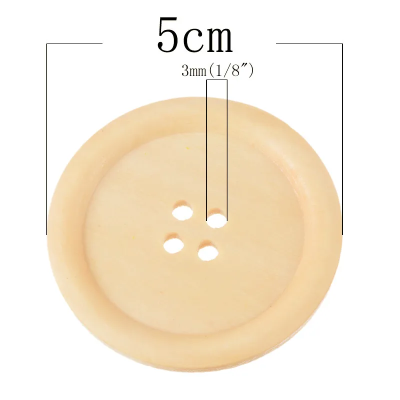 Hoomall бренд 5 см большие деревянные пуговицы для свитера пальто аксессуары для шитья одежды ремесла и скрапбукинга 10 шт 4 отверстия