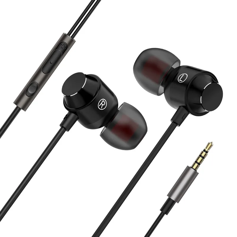 Earphone For Oukitel K10000 Max C8 K4000 Plus K5000 K3 U20 Plus U7 Max Earphones 3.5 mm Jack Earbuds Heavy Bass HIFI Earpiece - Цвет: Black