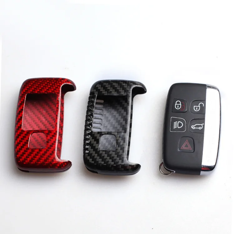 

DEE Car Key Cover Case For Land Rover Range Rover Discovery Sport Evoque LR2 LR3 LR4 Freelander 2 2011-2016 Carbon Fiber Shell