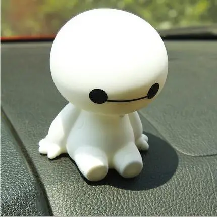 Car Ornaments Cartoon Plastic Robot Shaking Head font b Figure b font Auto Interior Decorations Big