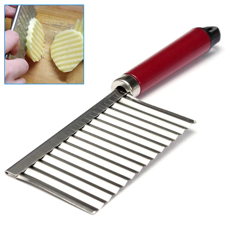 

Kitchen Potato Slicer Cutters Stainless Steel Potato Chips Cut Kitchen Knife Slicers Cooking Tools DING For Drop Shippi