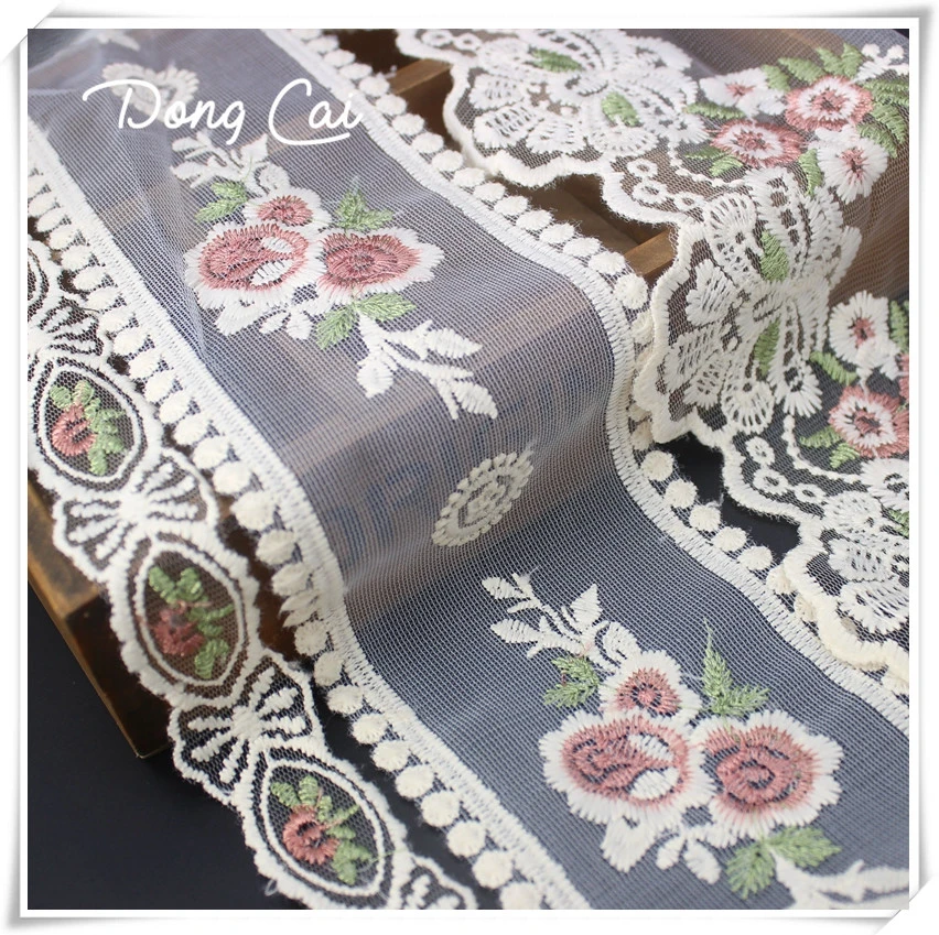 2yards/lot Lace ribbon embellishments for sewing DIY Ribbon for curtain