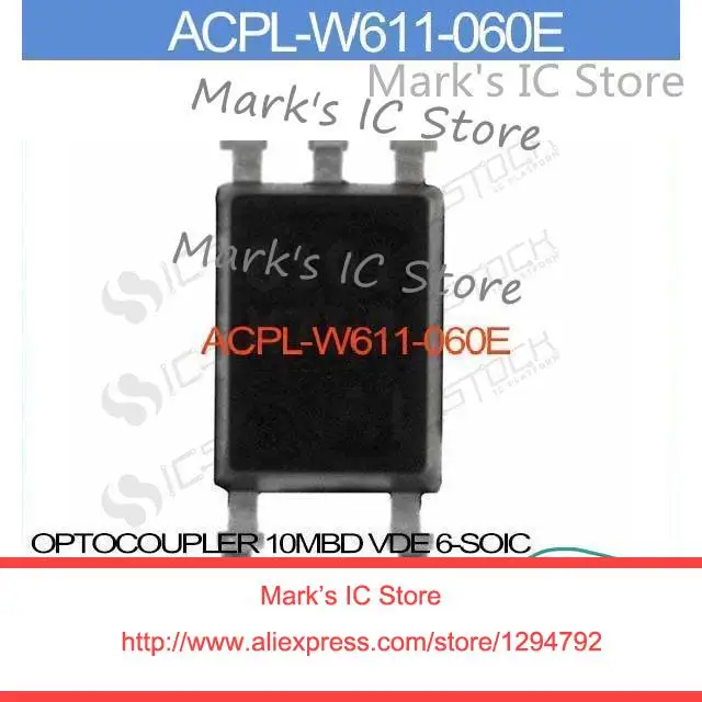 ACPL W611 060E OPTOCOUPLER 10MBD VDE 6 SOIC ACPL W611 060E 611 ACPL
