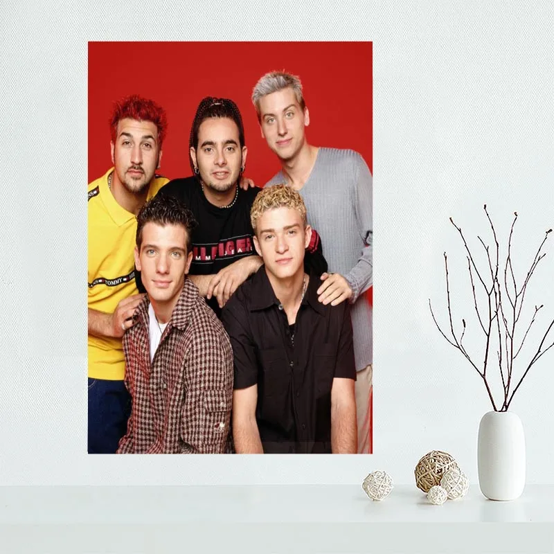 

Custom Backstreet Boys Poster Wall For Living Room Art Poster Decoration Silk Fabric Bright Smooth No Frame Morden Print Wall