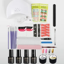 Розалинд 7 мл гели для ногтей Набор для маникюра ногтей инструменты для ногтей уход, маникюр комплект 36 Вт УФ лампа для ногтей Гель-лак био-Гели Soak Off Топ Белый Лаки