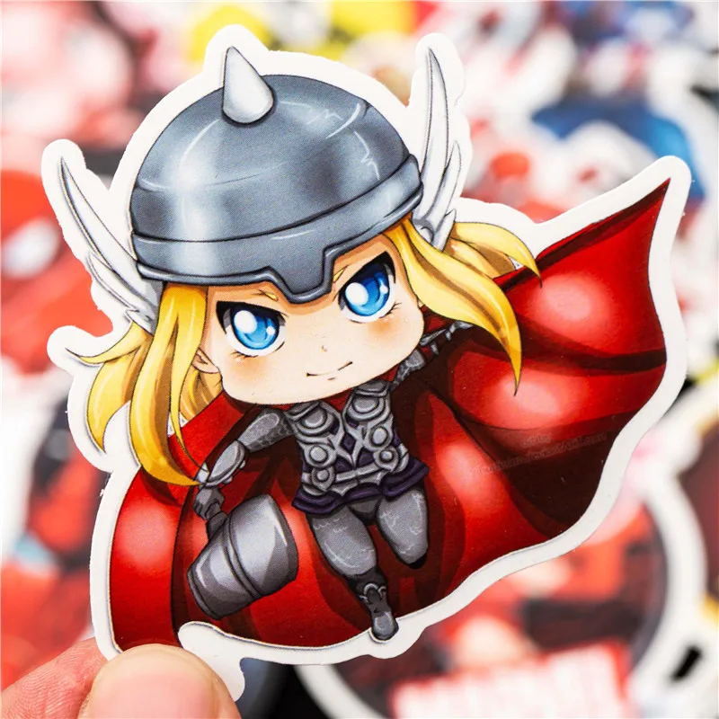 50 قطعة الأعجوبة المنتقمون بطل السوبر ملصقات نمط ملصقا ل Skateboard Guitar الأمتعة دراجة نارية سيارة الهاتف المحمول ملصقا